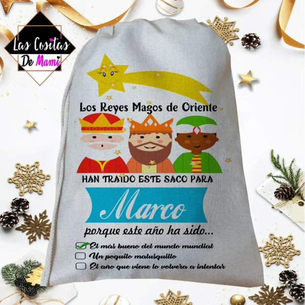 Saco reyes personalizado