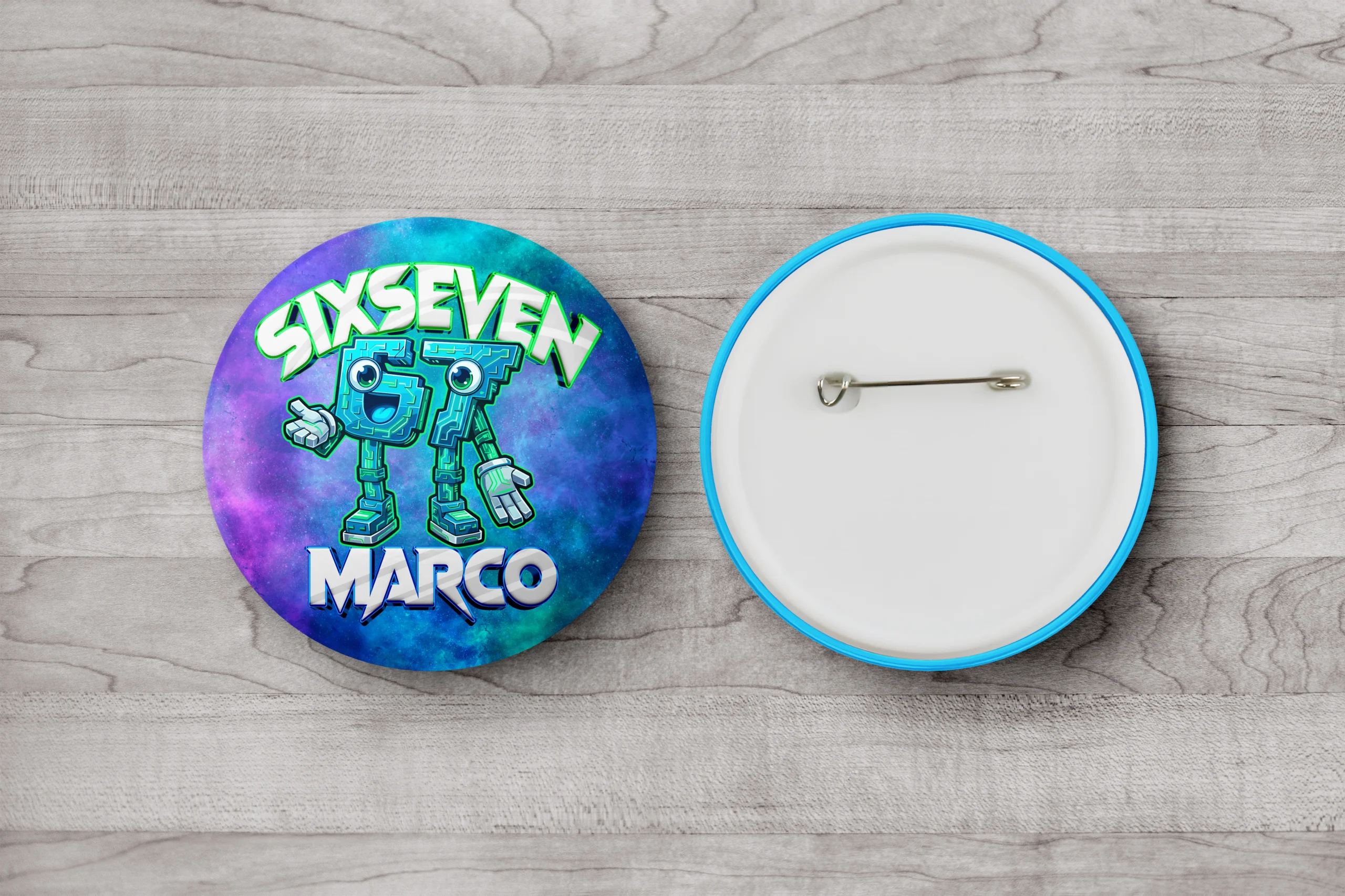 Chapa Personalizada Six Seven (67) con Nombre