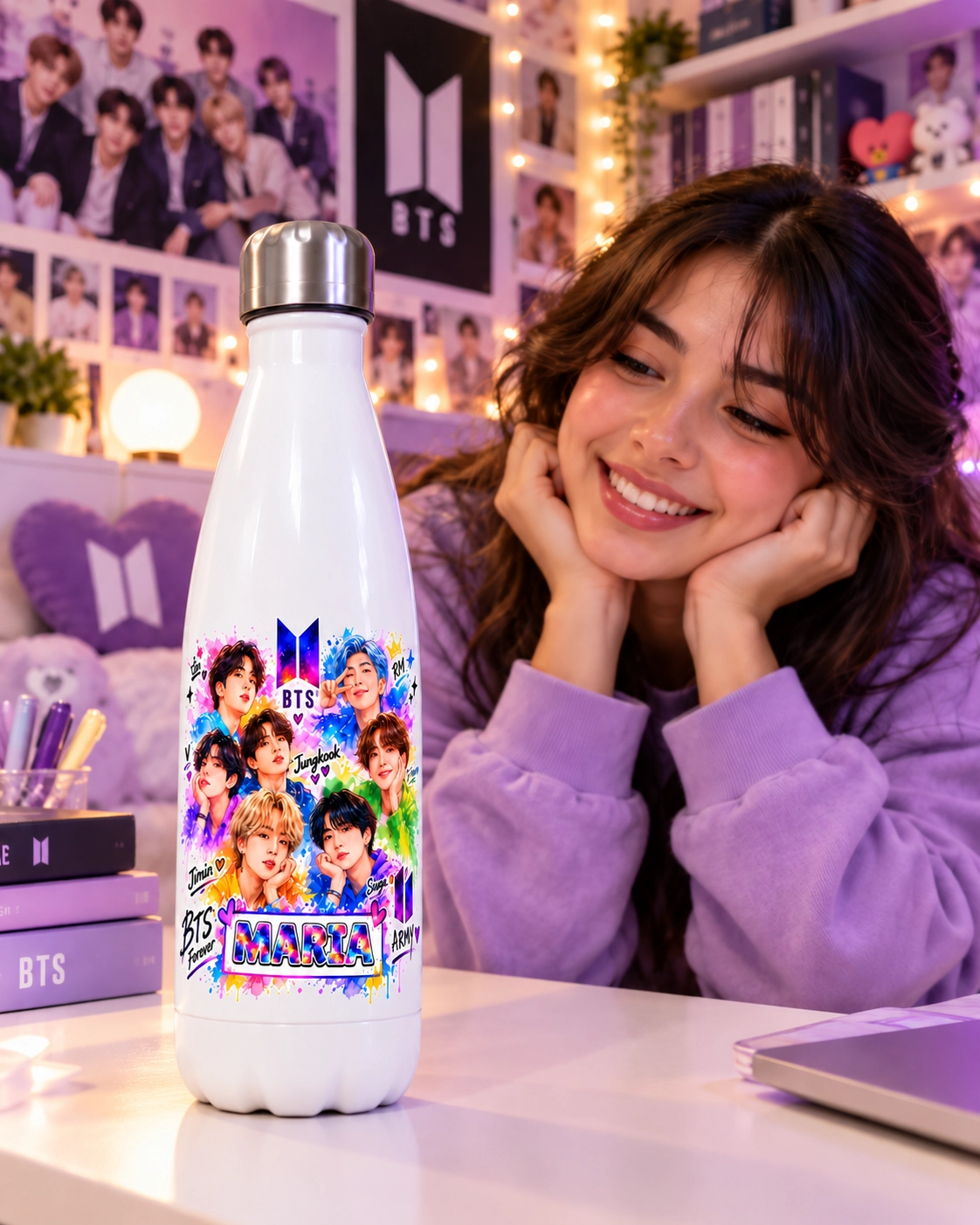 Pack regalo BTS personalizado | Botella + taza 29,99 € - Imagen 4