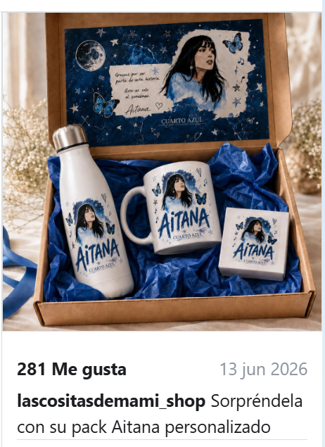 Publicación real de Las Cositas de Mami en Facebook con 281 me gusta